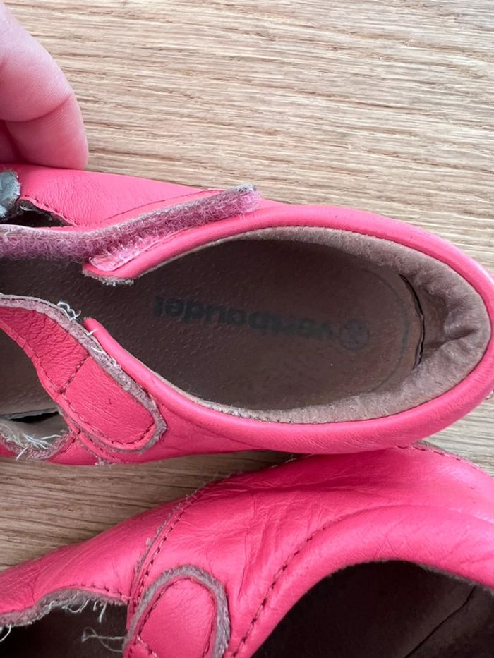 Chaussons rose vertbaudet cuir taille 24 bon état - photo numéro 5