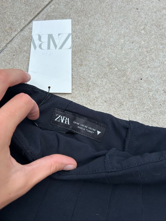 Jupe plissée bleu marine femme Zara - photo numéro 4