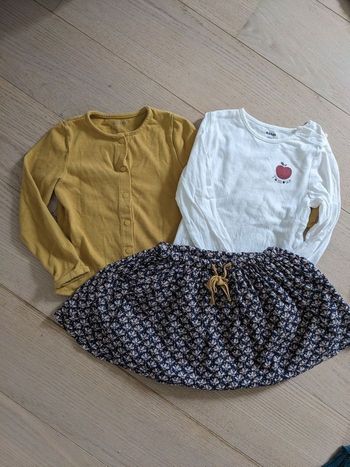 Superbe ensemble fille coton bio monoprix vertbaudet 4 ans