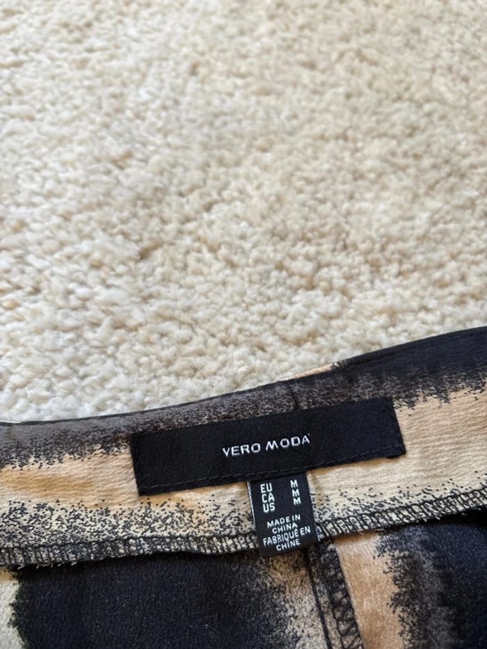 Jupe longue noire et beige style zèbre - Vero Moda taille M - photo numéro 2