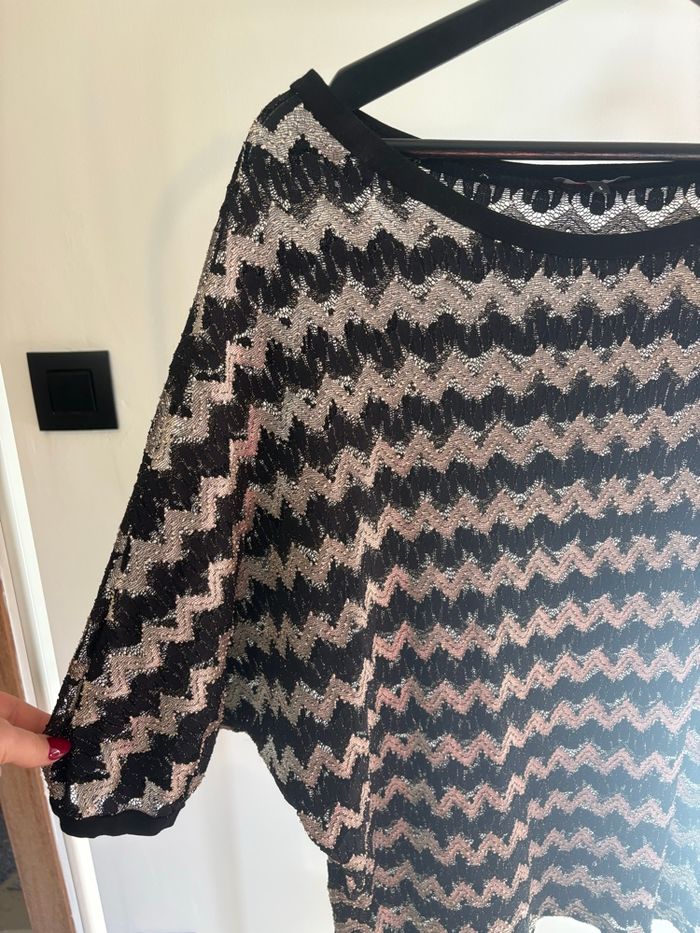 Top Morgan noir doré - photo numéro 3