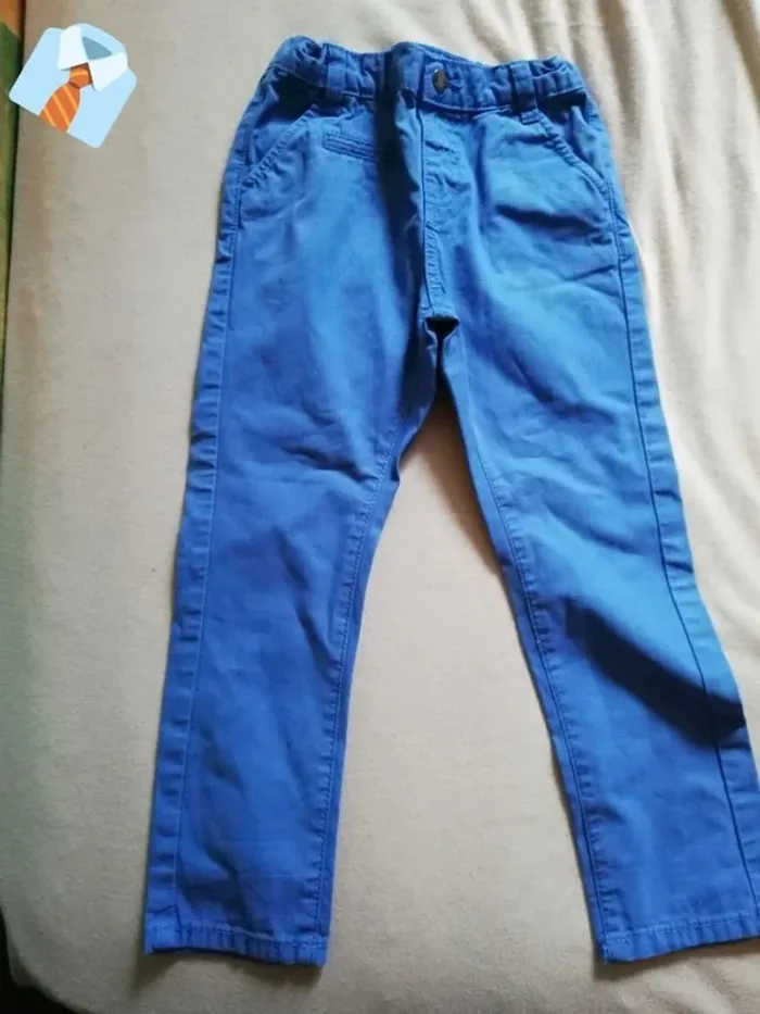 Jean Bleu avec Braguette et Bouton "Gémo" - Taille 3 Ans