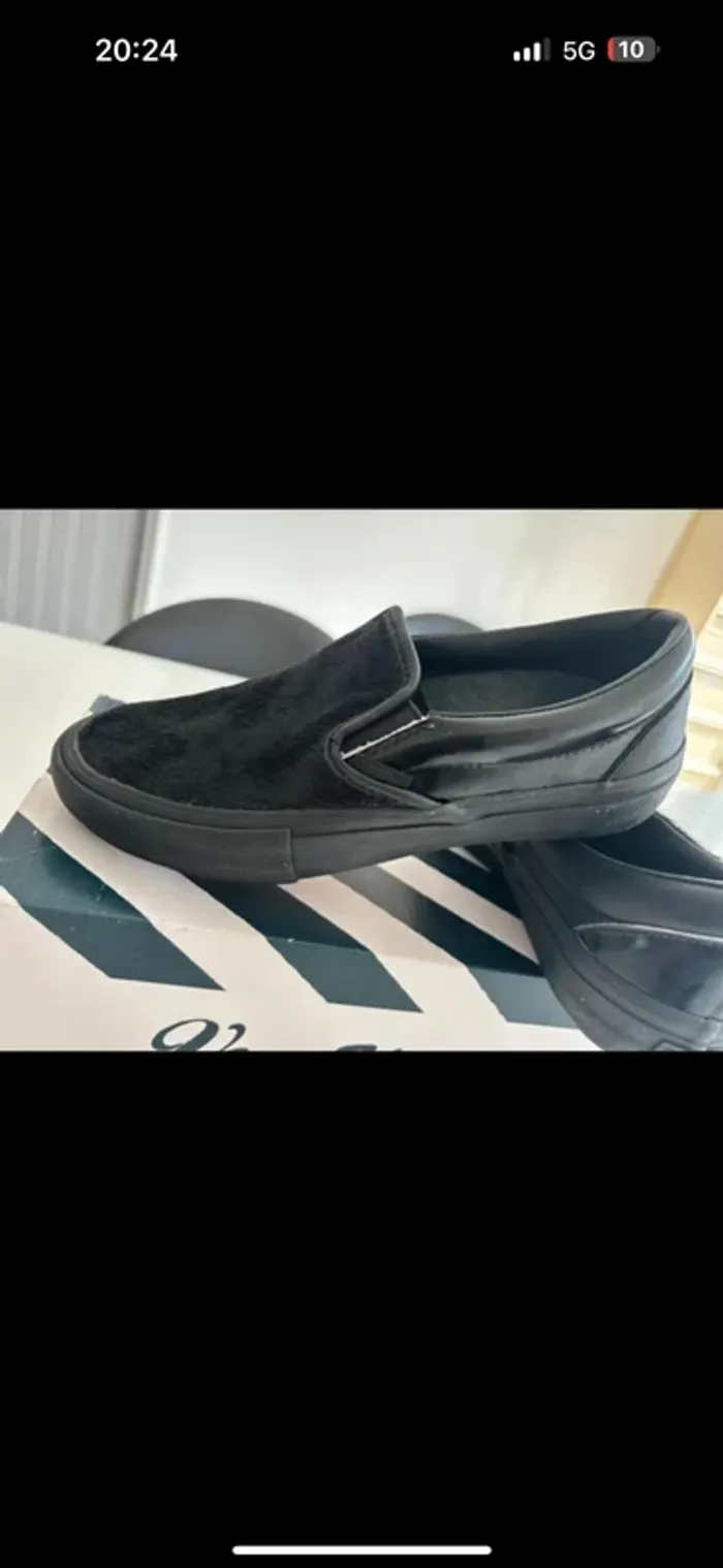 Vans Slip-On Engineered Garments Cheveux de vache dépareillés noir taille 38 - photo numéro 3