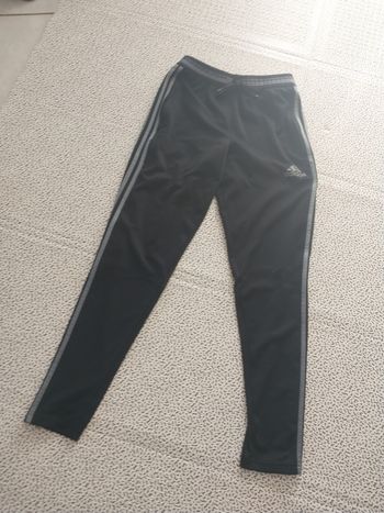 pantalon adidas noir climacool bandes grises sport jogging homme taille s