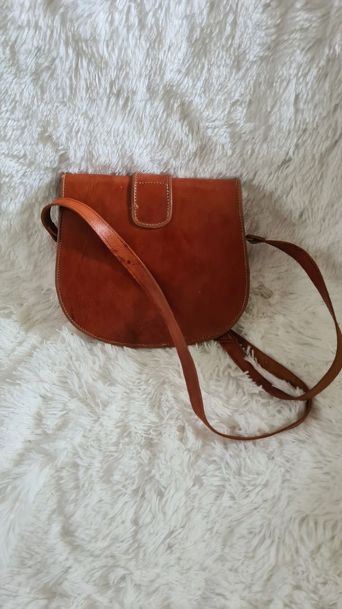 Sac en cuir Vintage pochette Cuir Véritable - photo numéro 3