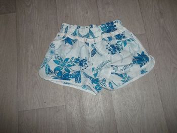 Short LS TEXTILE turquoise et blanc taille 38 TBE