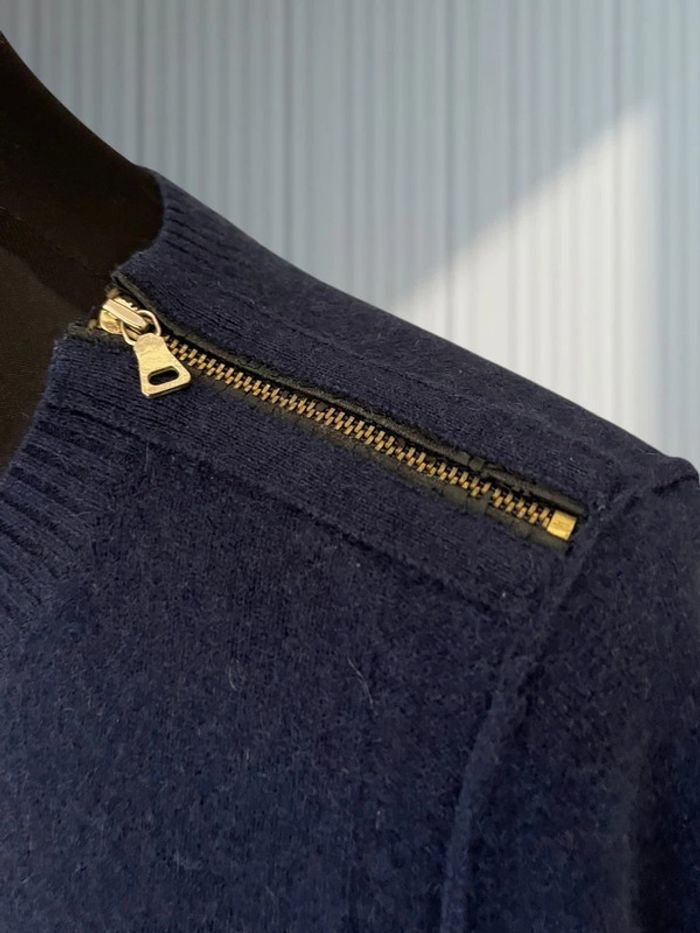 Pull col rond bleu marine en cachemire Club Monaco - photo numéro 3