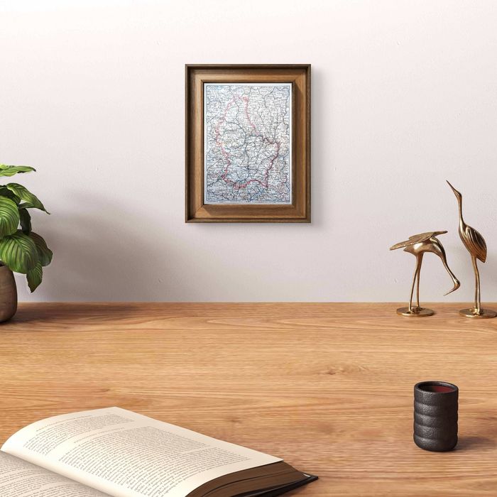 Imprimée en 1928, carte du Luxembourg, Vintage Authentique (cadre non inclus ) - photo numéro 5