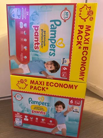 Couche Pampers premium protection taille 6 pants