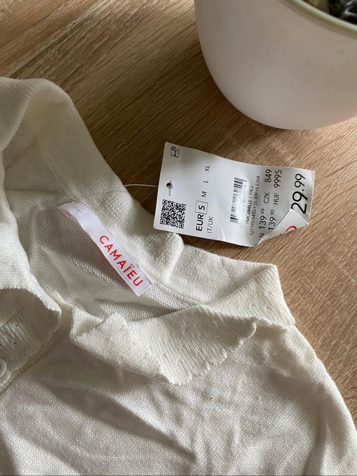Polo blanc camaïeu - photo numéro 2