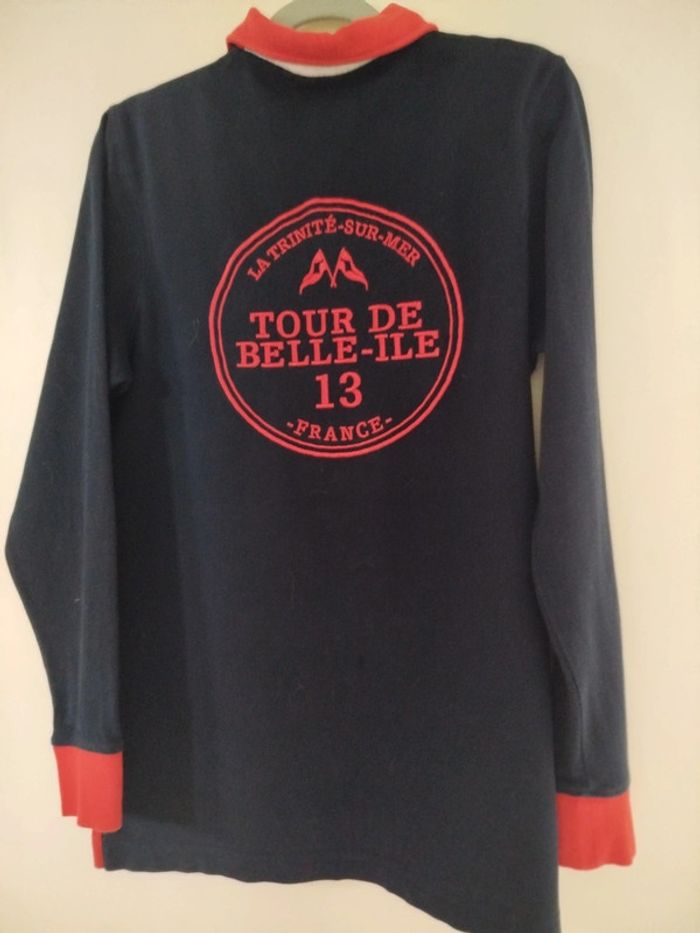 Polo rouge et marine Tour de Belle-Île taille S - photo numéro 7