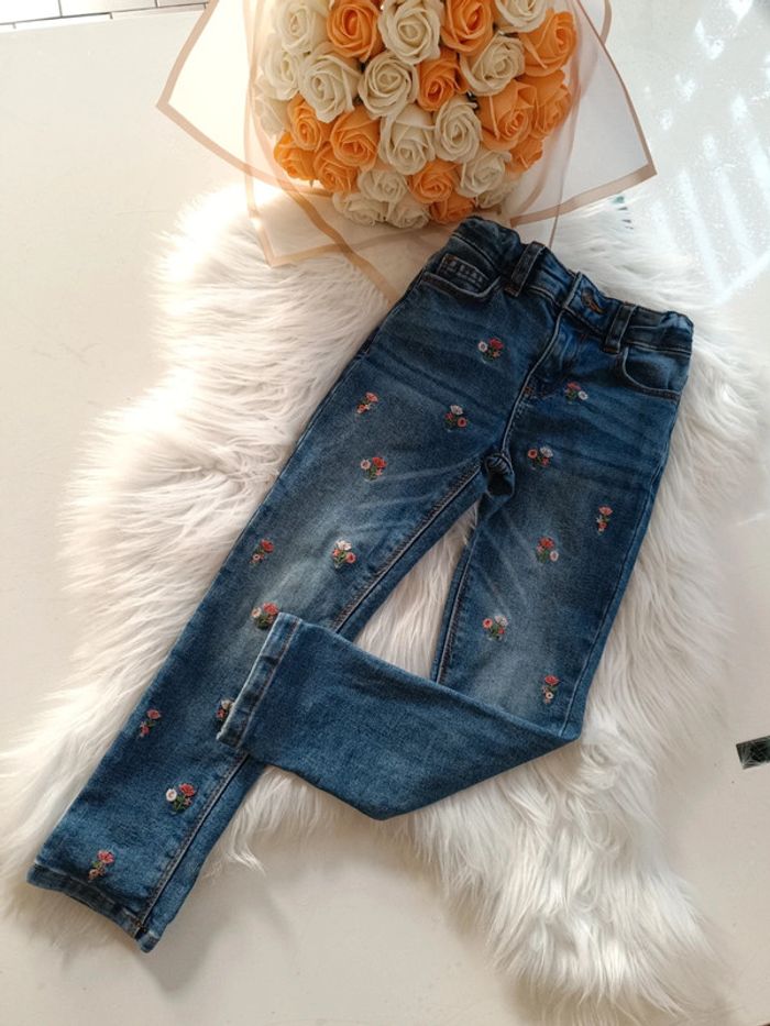 Jean fleuri fille 🌸