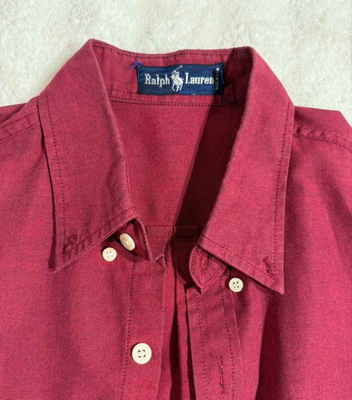Ralph Lauren chemise bordeaux manches courtes - photo numéro 4