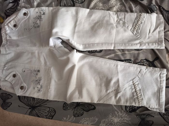 Pantalon blanc a élastique - photo numéro 3