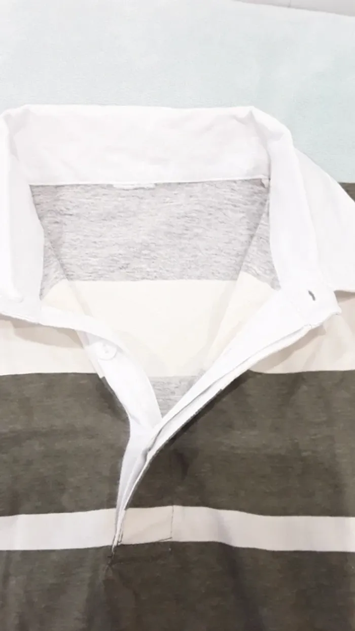 Polo celio vert et beige - photo numéro 5