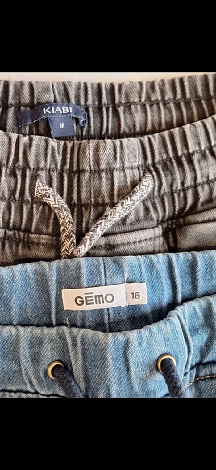 Pantalon jeans noir et bleue  (ado) - photo numéro 3