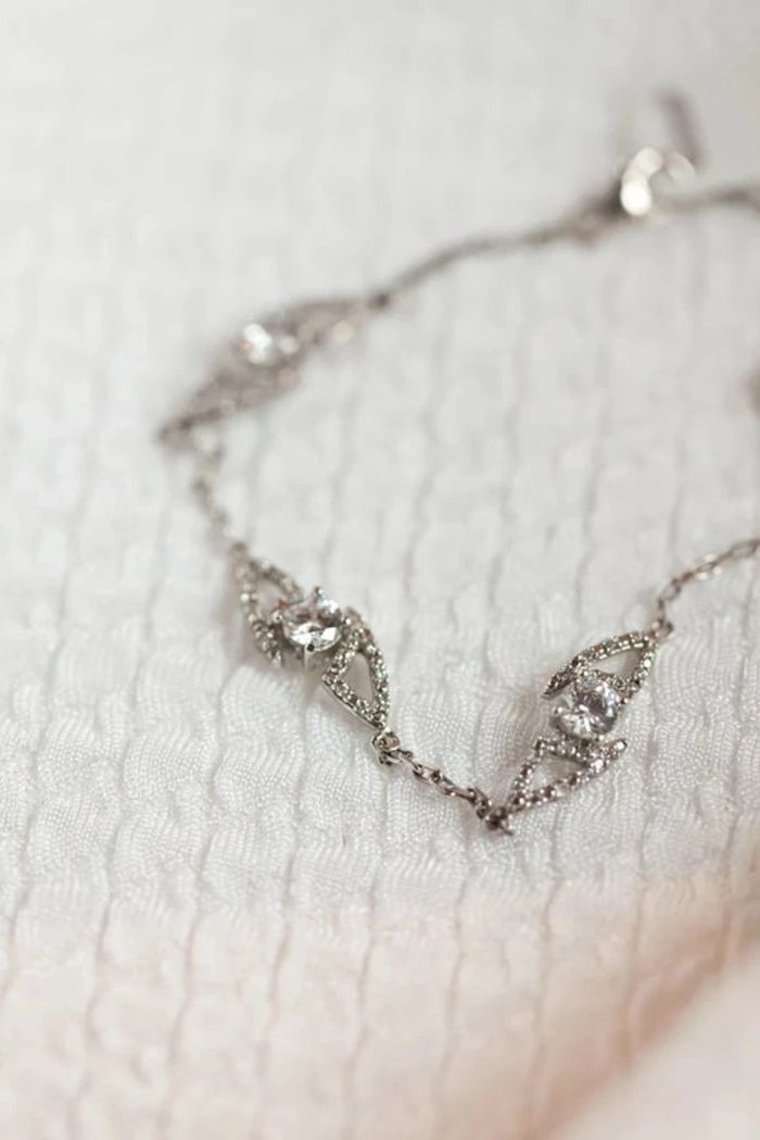 Bracelet pour femme en argent et zircons - photo numéro 2