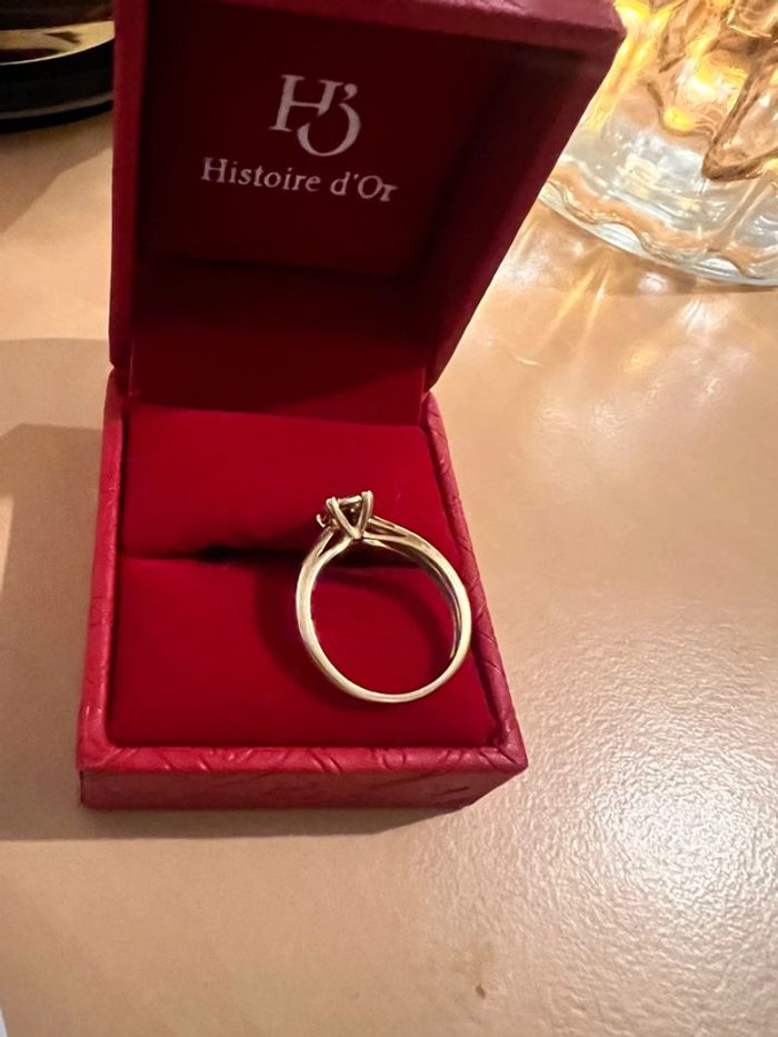 Bague solitaire or jaune t52 - photo numéro 8