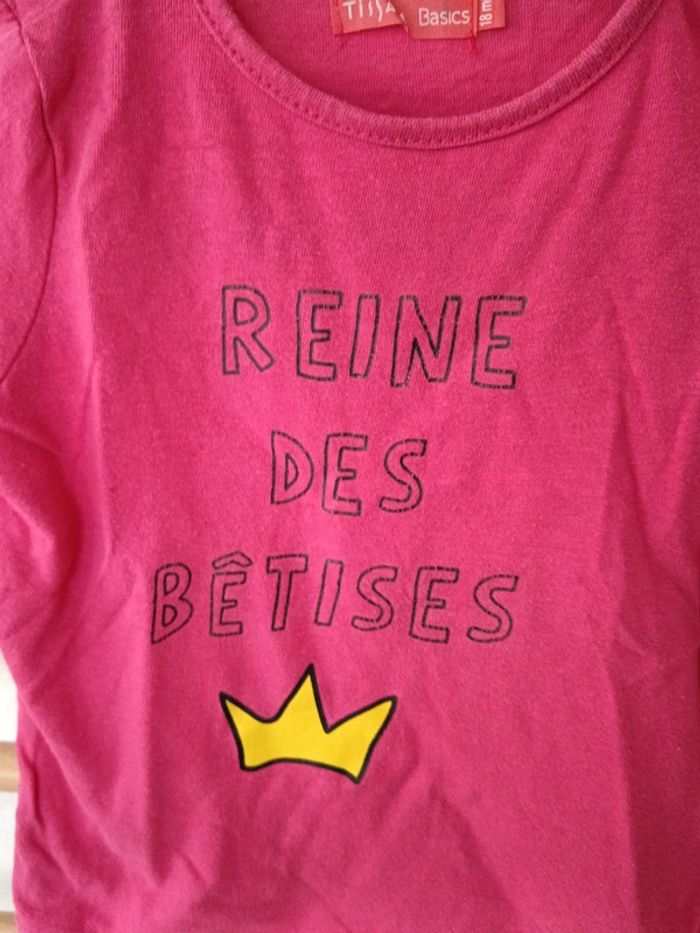 T-shirt tissaia reine des betises - photo numéro 2