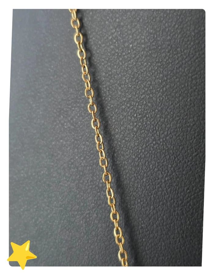 Collier maille jaseron pendentif papillon rose avec pierre d'ornement acier inoxydable - photo numéro 3