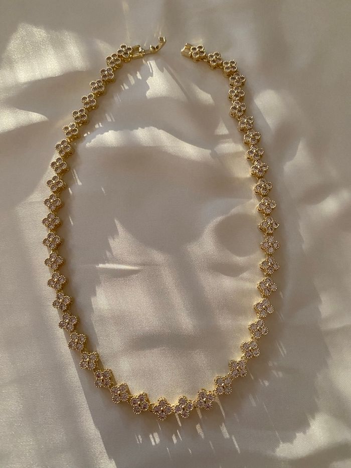 Collier strass et doré - photo numéro 2