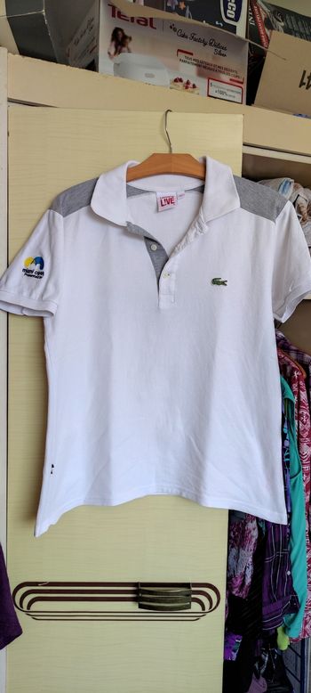 Polo blanc Lacoste Live