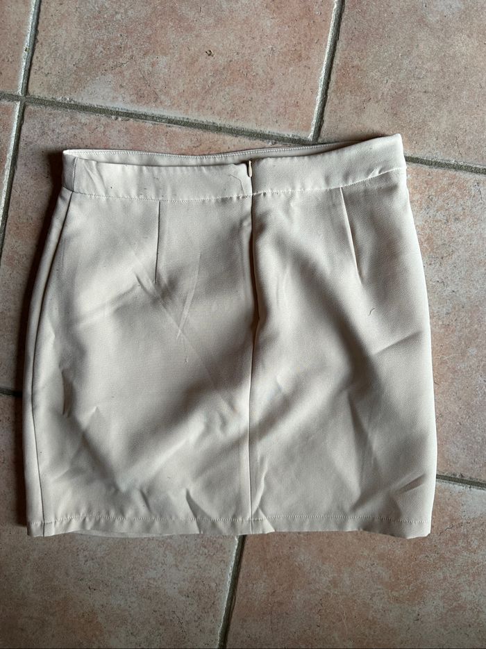 Jupe courte beige Asimu Taille 38 - photo numéro 2