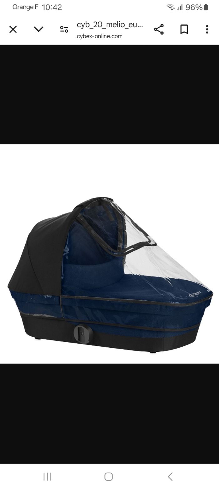 Protection pluie pour nacelle Cybex Melio Cot