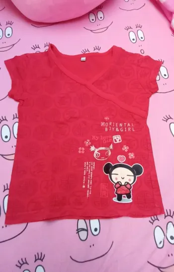 T-shirt Pucca 8 ans rouge coton