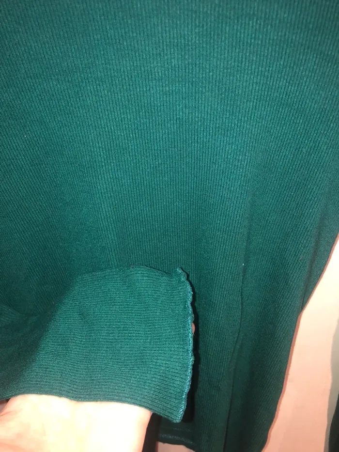 tee shirt manches longues vert femme - photo numéro 3
