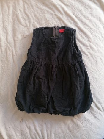 Rbe boule en velours noire 12 mois