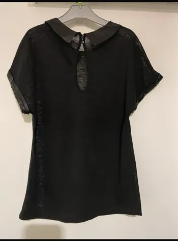 Top noir col Claudine ONLY - Taille XS