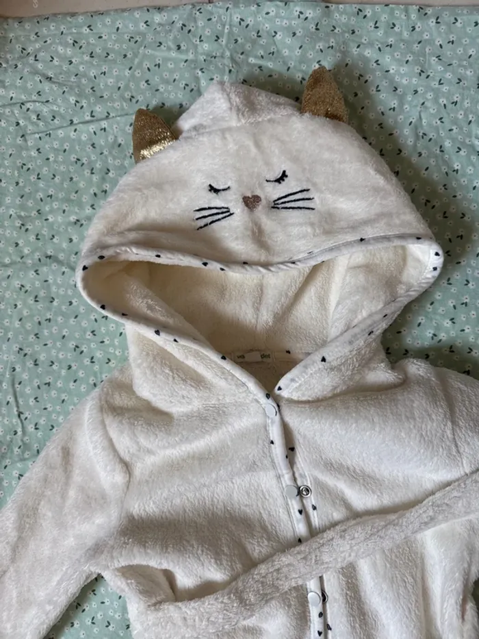 Peignoir Chat en polaire Vertbaudet - photo numéro 2
