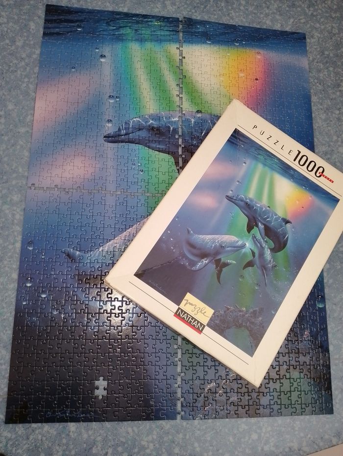 Puzzle 1000 pièces Dauphins Nathan