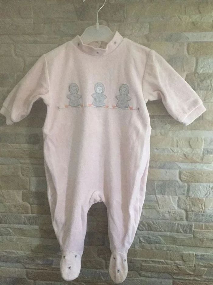 Dors bien velours rose Kiabi 3M