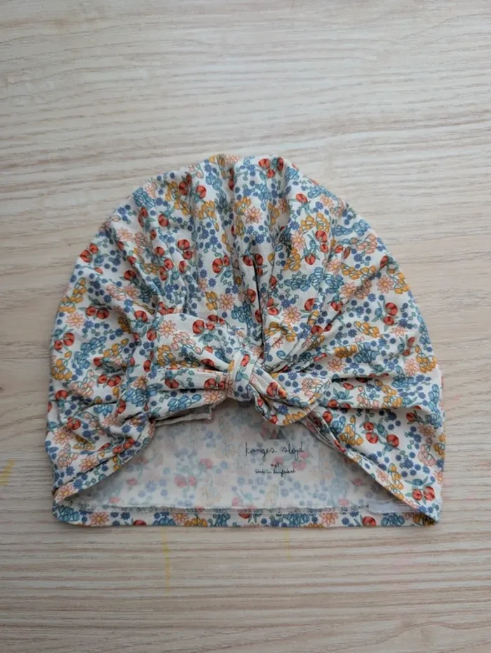 Bonnet fin avec noeud Konges Slojd 2 - 4 ans