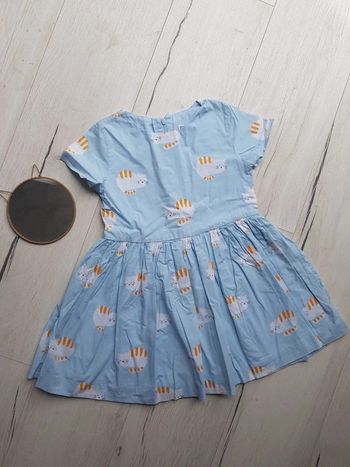 Robe chat doublée jacadi 5ans neuve