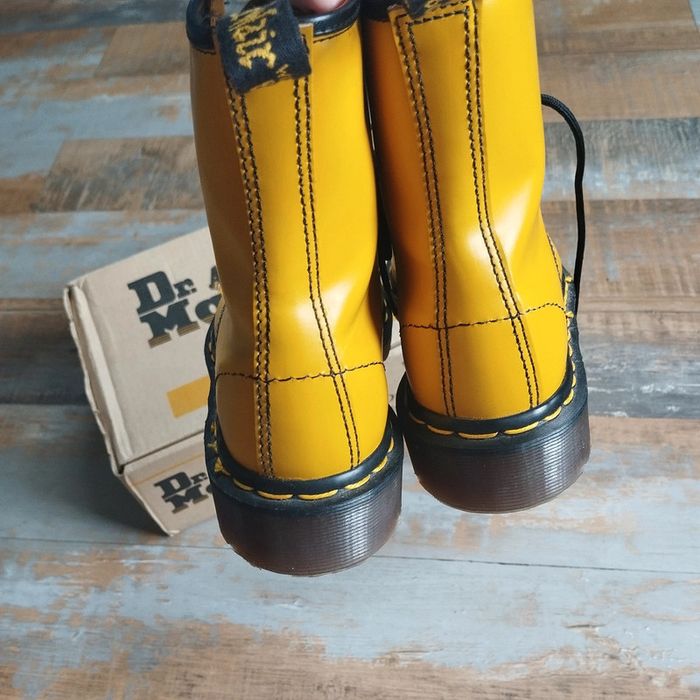 🔸1460 Dr. Martens collector mie Y2K Made in England T37 Jaune  rare ! - photo numéro 6