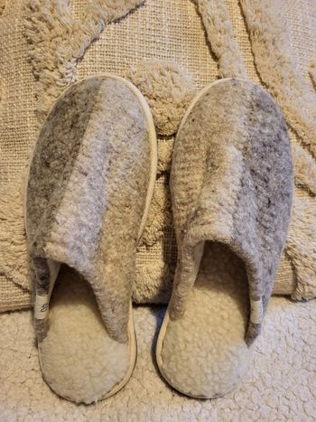 Pantoufles Caussün laine véritable 40