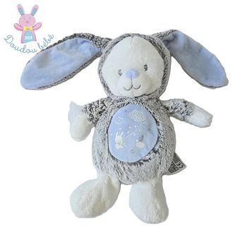 Doudou Ours Lapin gris bleu luminescent Mots d'Enfants
