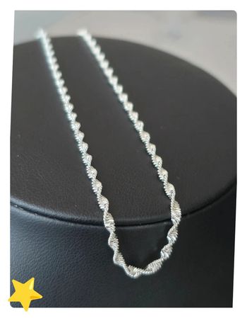 Collier maille Torsadé 2mm 45cm