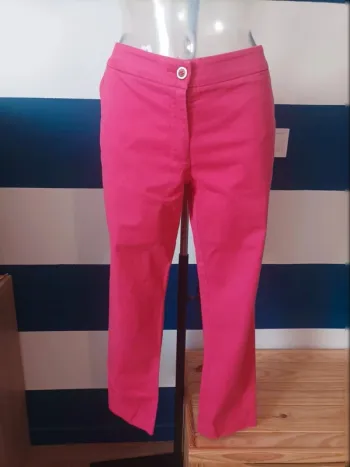 Pantalon rose Benetton femme taille 46