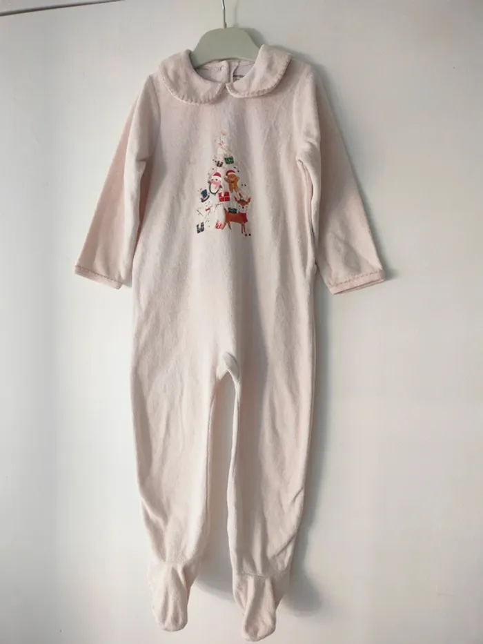(c) pyjama rose Noël Verbaudet 2ans