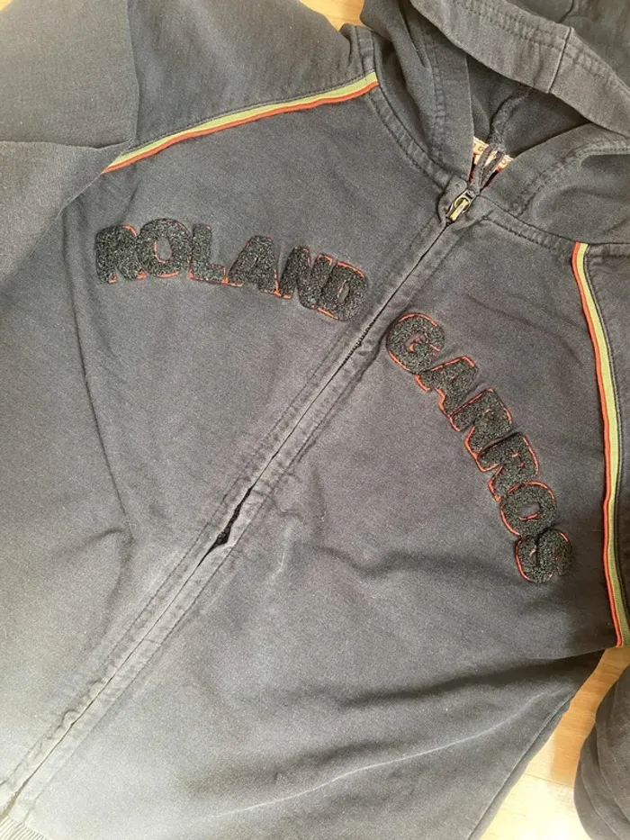 Veste sweat zippe à capuche 6ans Roland Garros - photo numéro 3