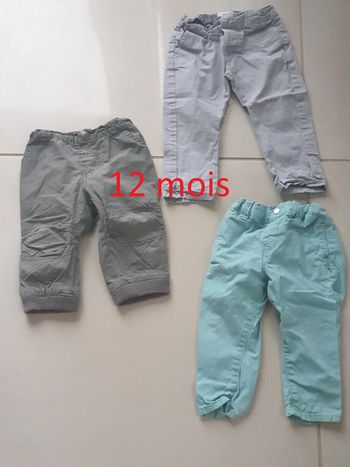 3 pantalons 12 mois