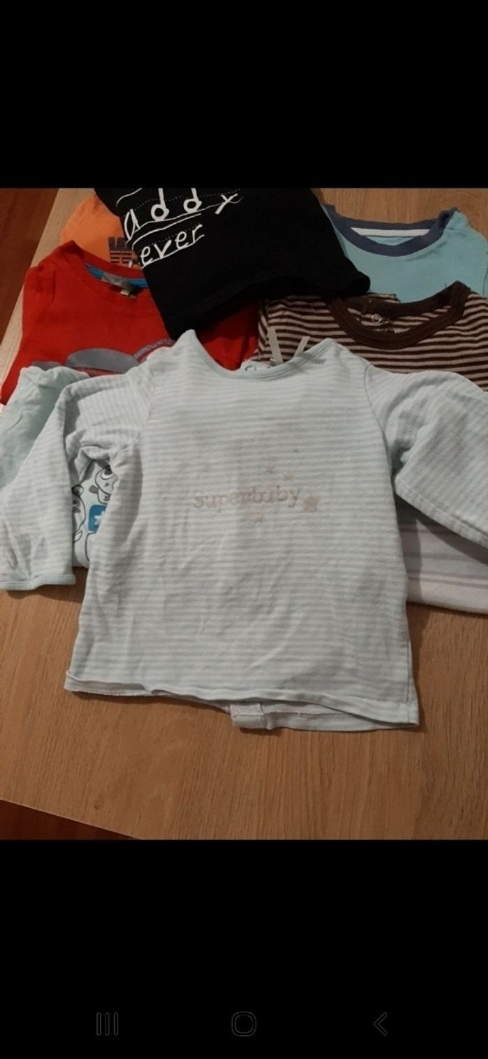 Lot de 8 t-shirt manches longues 12 mois - photo numéro 6