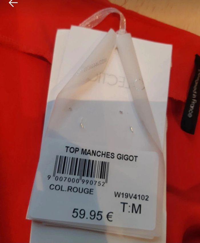 Les p'tites bombes blouse rouge T.38/40 - photo numéro 6