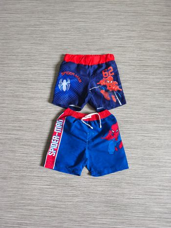 2 shorts de bain spiderman 5 ans