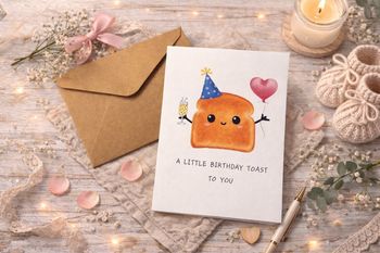 Enveloppe kraft + carte mignonne - excellent état