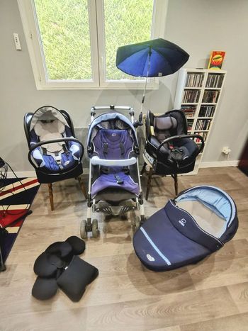 Ensemble poussette cosy et nacelle